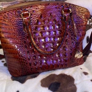Brahmin Dark Brown CrossBody/Tote Bag